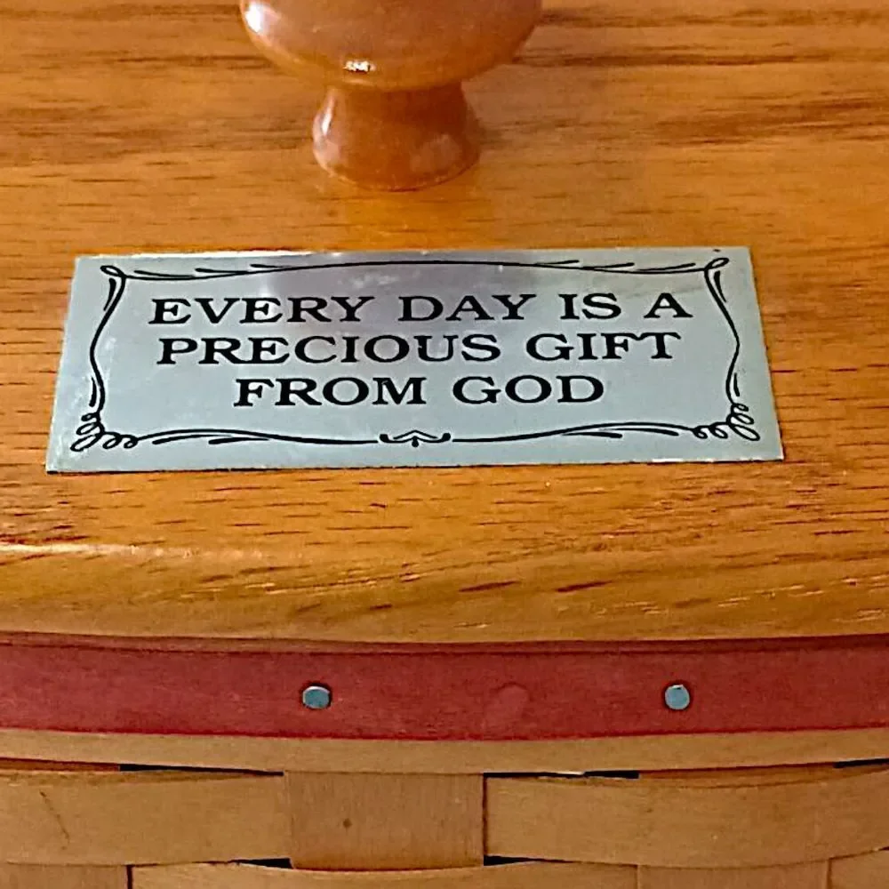 Bradford Basket Co Basket Lidded Handmade‎ USA Everyday A Precious Gift From God